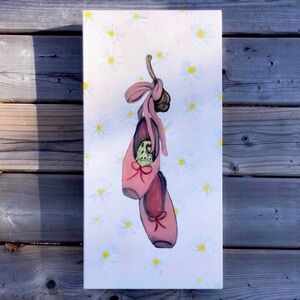 Budgie Ballet Oil Painting on Gallery Wrapped Canvas Original Art